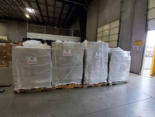 Jumla Uganda food aid warehouse in Kampala – pallets of WFP-compliant RUTF, fortified maize flour, and vegetable oil ready for dispatch to Karamoja and refugee camps.